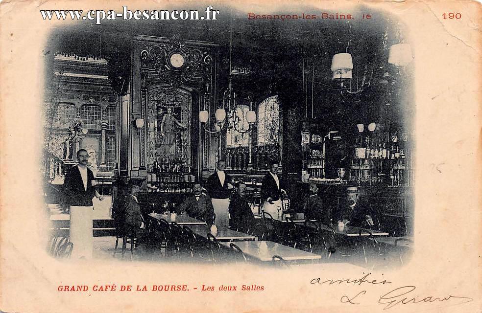 Besançon-les-Bains - GRAND CAFÉ DE LA BOURSE. - Les deux Salles